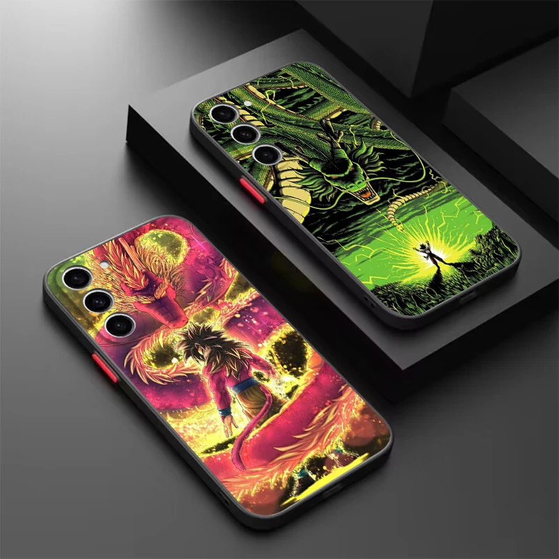 Cool D-Dragon Ball Goku Frosted Translucent For Samsung A53 A52 A33 A32 A51 A71 A21S A13 A73 A50 A22 A12 5G Funda Phone Case