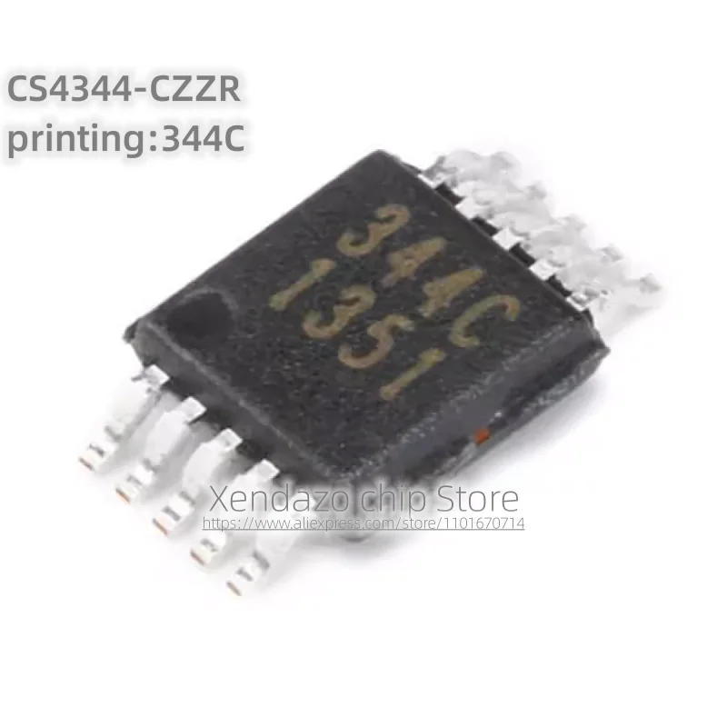 10pcs/lot CS4344-CZZR printing 344C TSSOP10 package Original genuine 192KHZ Audio D/A Converter Chip