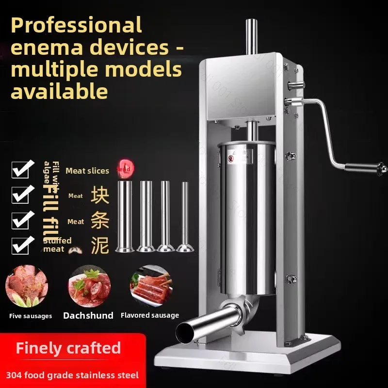 New Foot-operated Stainless Steel Commercial Enema Machine Electric Sausage Filling Machine Canteen Sausage Filling Machine
