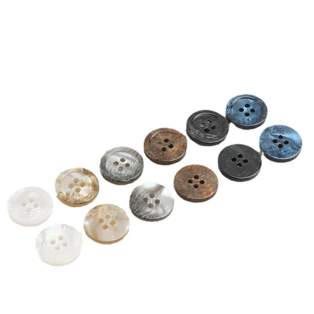 20pc 20mm imitation shell resin wide button