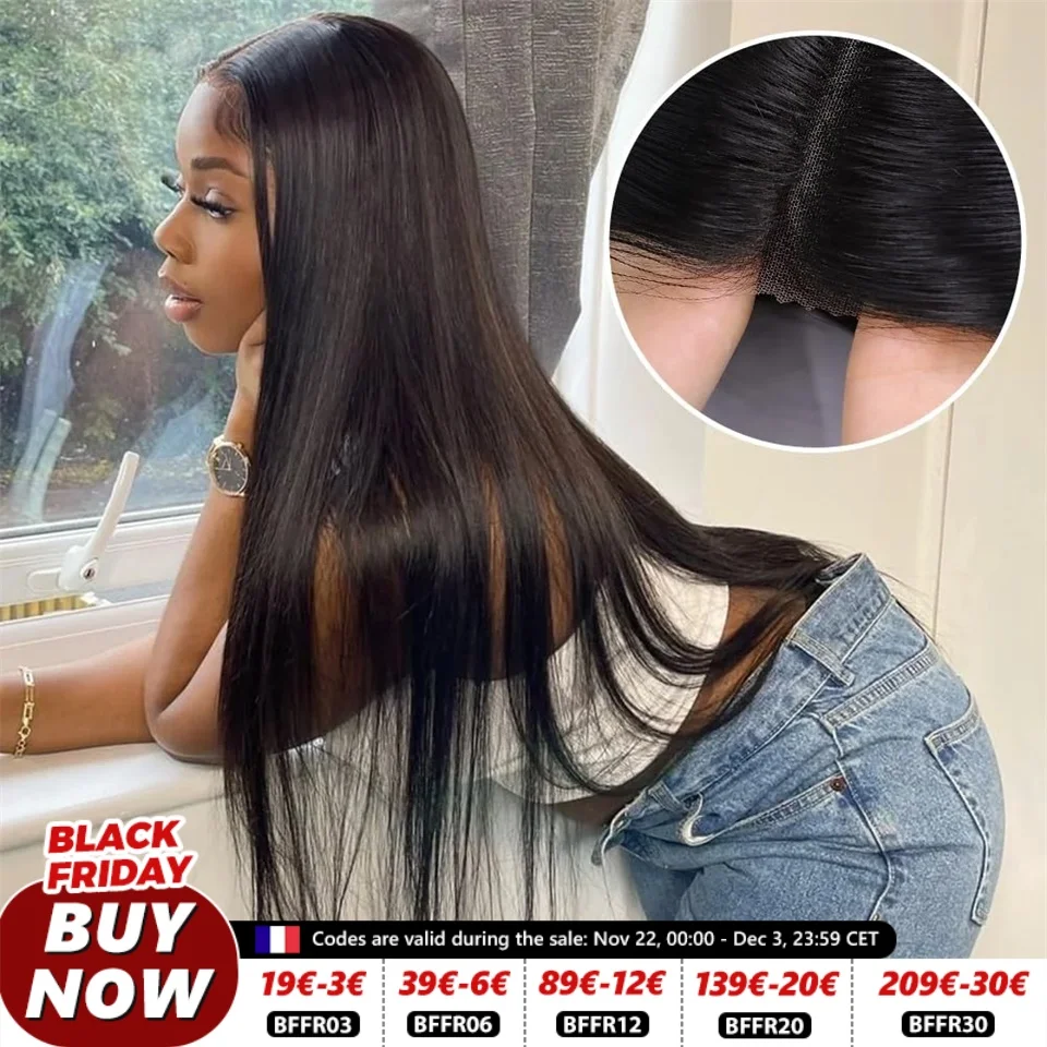 Straight Hair Glueless Wig Human Hair Wigs Brazilian Hair 6x4 5x5 Lace Closure Wigs Water Wave For Woman Ready To Wear Pre-Cut