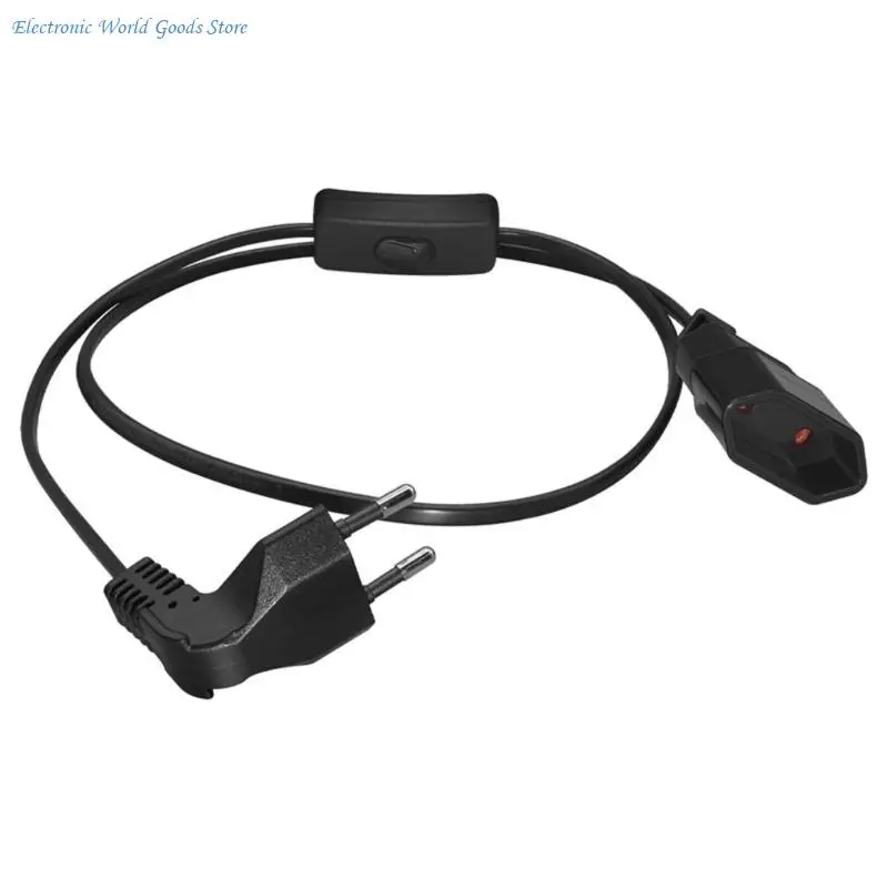 A3PD European Power Extension Cord 2 Prong Male Plug To Female Socket European Extension Cable for PC Computer Accessories