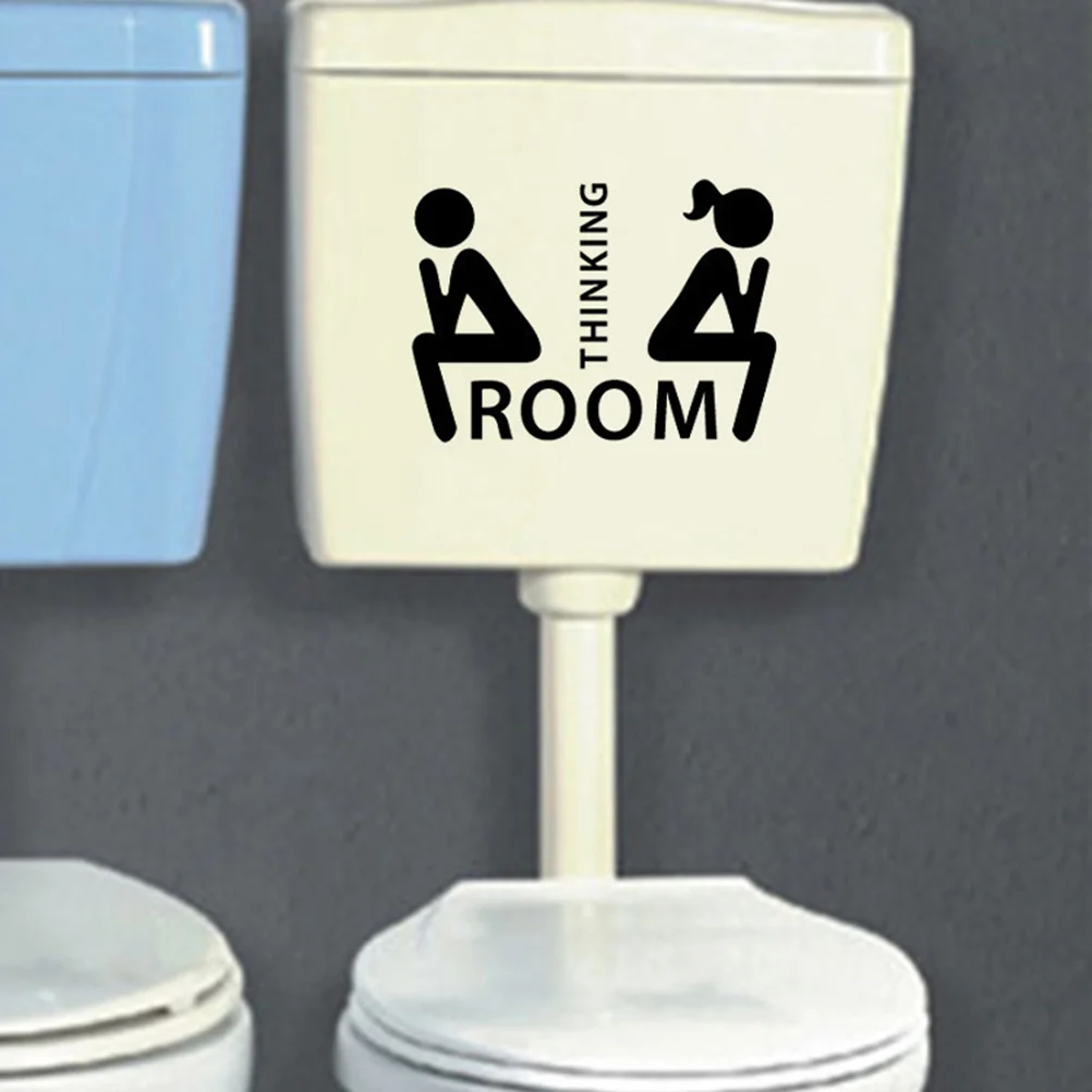 

5Pcs Waterproof Toilet Stickers Creative Bathroom Wall Decoration Home Hotel Restroom Signs Toilet Stickers Bathroom Sticker