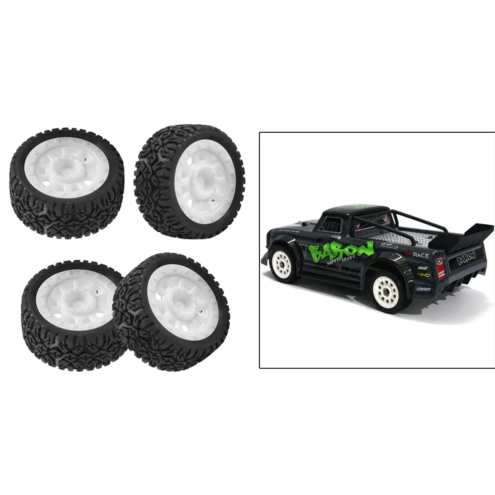 Gumowe opony zamienne do samochodów RC Crawler, skala 1/16, płaskie felgi do modeli ciężarówek SG-1603 SG-1604, akcesoria do pojazdów.