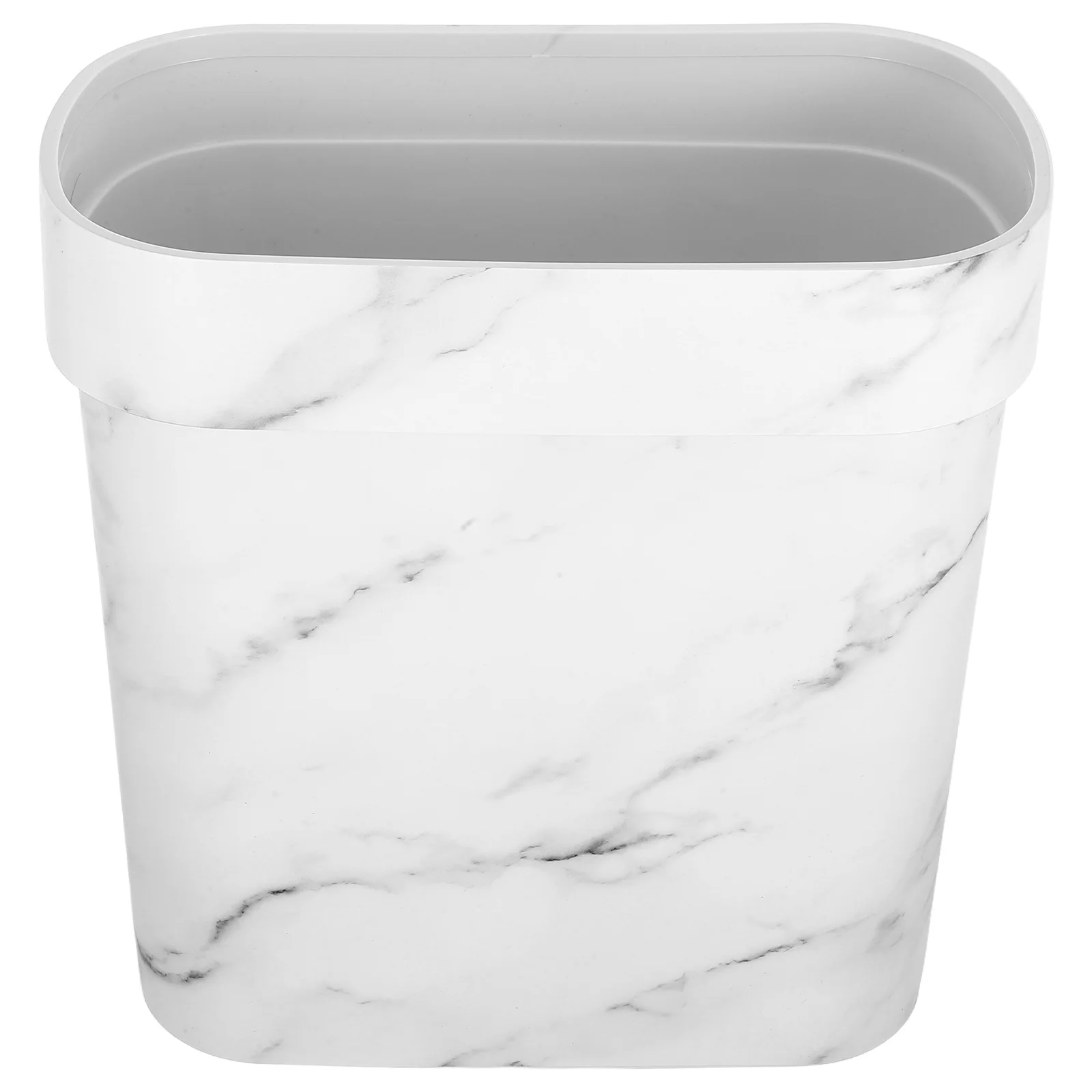 

Narrow Bathroom Wastebasket Marble Trash Bin Pattern Garbage Can Baskets Design