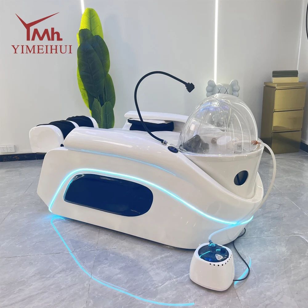 سرير سبا للرأس، علاج بالتدليك، شامبو للشعر، سرير سبا كهربائي فاخر #3