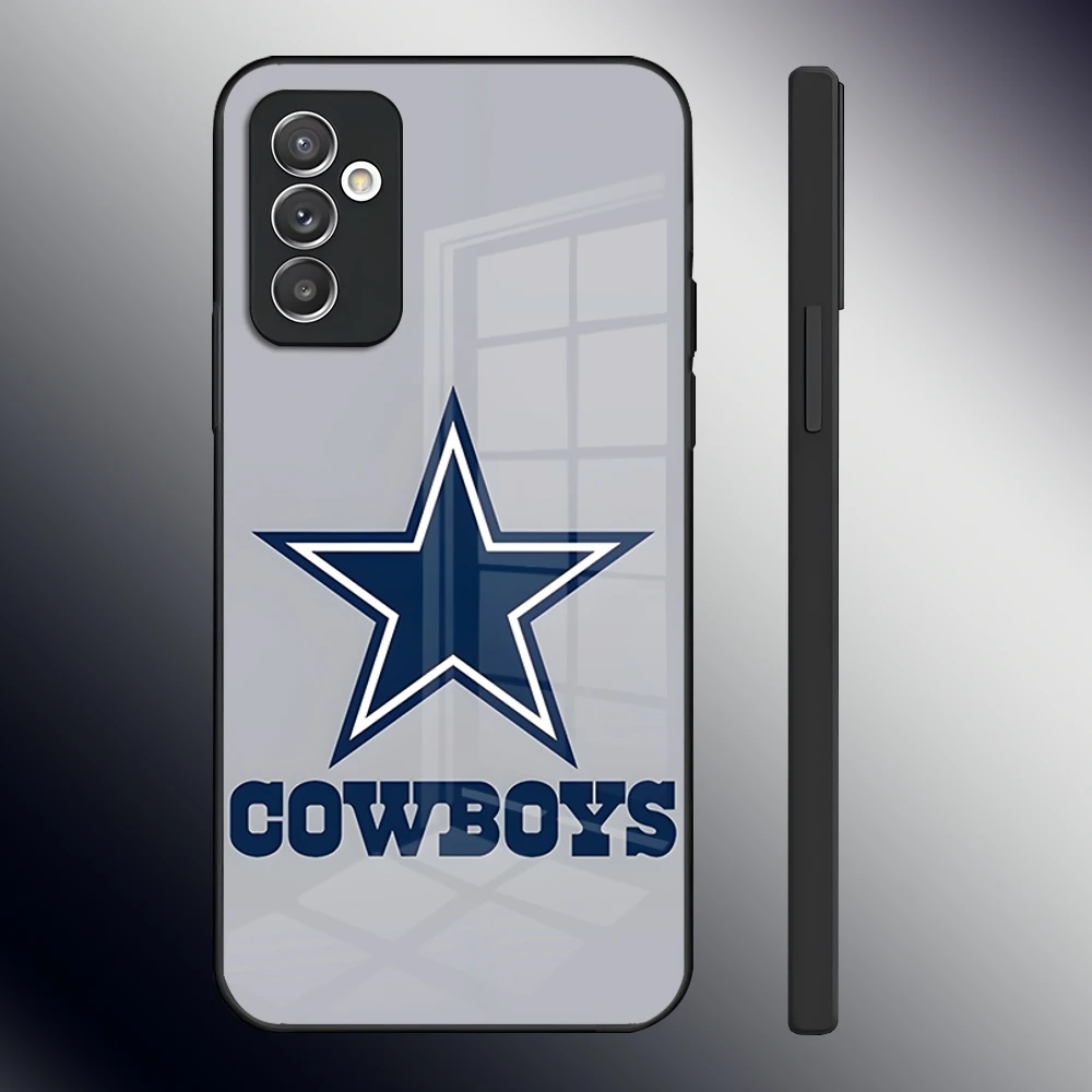 D-dallas cowboys-S Phone Case for Samsung S24 Ultra S23 S22 S20 Fe S21 Plus Galaxy A54 A34 A24 A53 M54 Note 20 Glass Back Cover