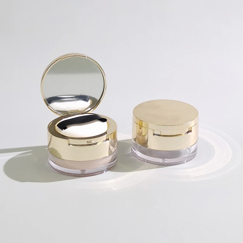휴대용 분말 상자 빈 느슨한 분말 용기, 체 거울 화장품 쉬프터, 느슨한 항아리 여행 메이크업 용기, 1 개, 6g