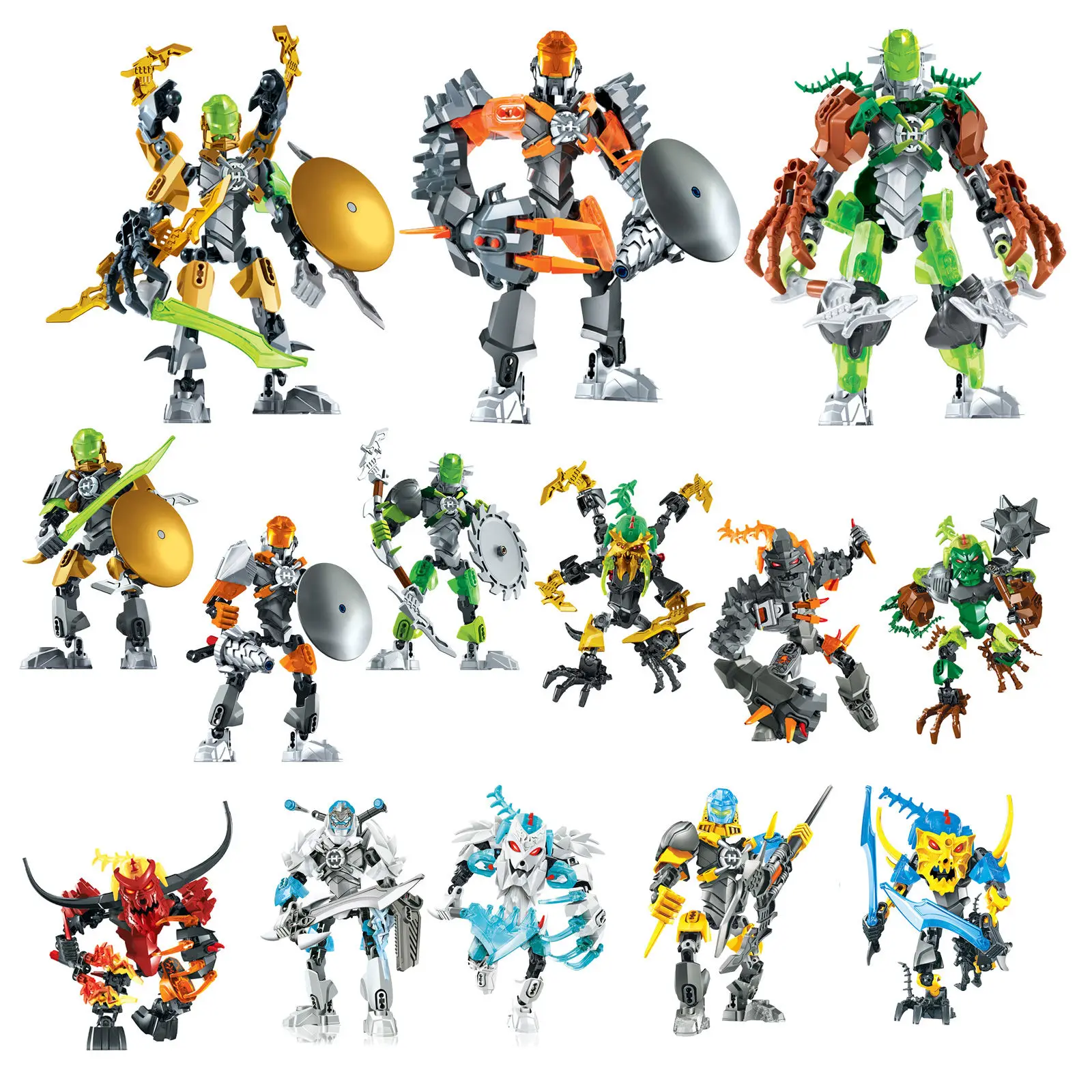 Hero Factory 5.0 Surge and Rocka Assembiy Robot Super Fight Inserted Educational Toys Assembled Soldiers Assault Wave Boy Gifts