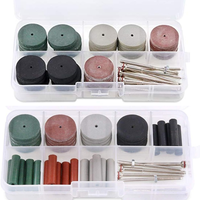 42Pcs Polishing Wheels Kit 40Pcs Lab Beauty Silicone Rubber Polishing Wheels 2 Mandrel Shank for Hand Pieces Rotary Tool