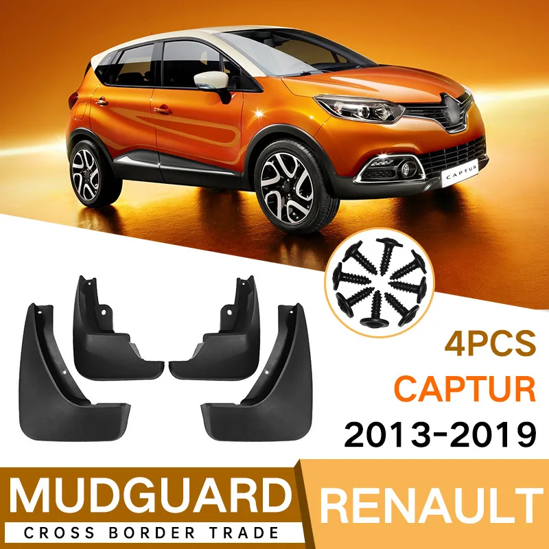 

For Renault Captur 2013-2019 black car mudguard Reduce dust Resist tire dirt car accessories tools