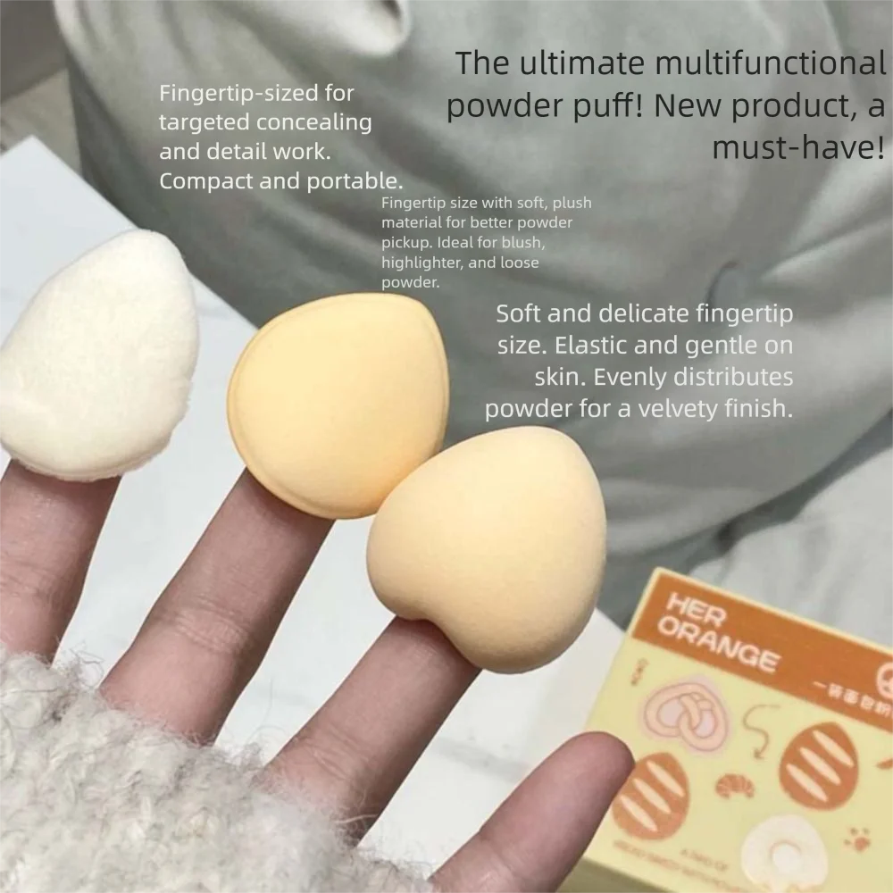 5 개/대 미니 핑거 디자인 메이크업 퍼프 에어 쿠션 디테일 스펀지 파우더 퍼프 뷰티 도구 화장품 스펀지