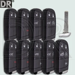 DR 2/3/4/5 Button SIP22 Blade Replacement Car Remote Key Shell Case For Jeep Renegade Compass Fiat 500 500X 500L