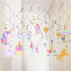 Magical Unicorn Swirl Decorations - Perfect For Birthday Parties, Weddings & More - Durable Plastic Princess Theme Party Supplie