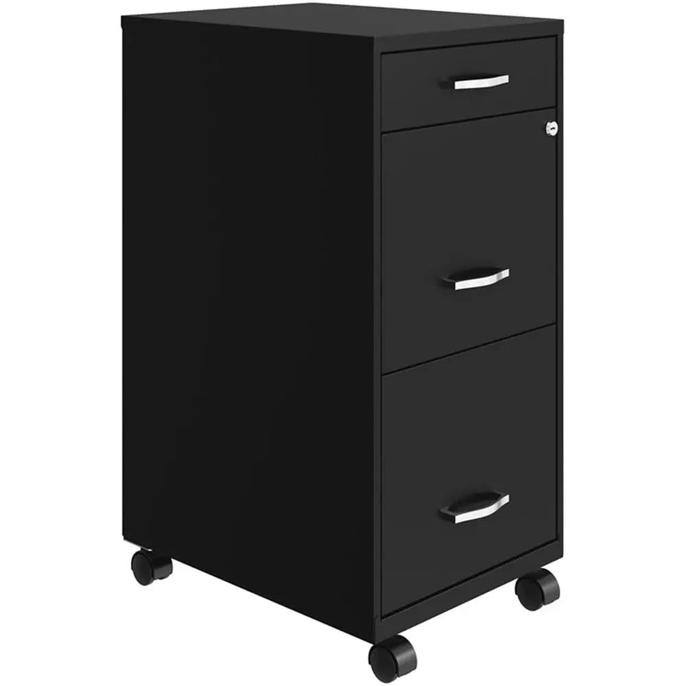 Mobile Metal Vertical Filing Cabinet, 18