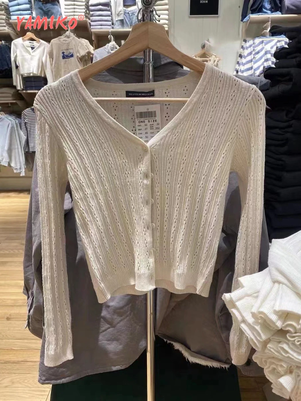 

Hollow Out Fashion Knitted Sweater Women Solid Cotton Casual Long Sleeve Youthful Cardigan Tops Girls Trending Y2K Sweaters 2024