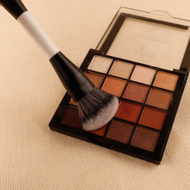 1 قطعة فرش مكياج كريم الأساس بزاوية مزدوجة الأطراف متعددة الوظائف فرشاة مكياج أحمر الخدود مقبض خشبي أداة تجميل Mari F4 #2