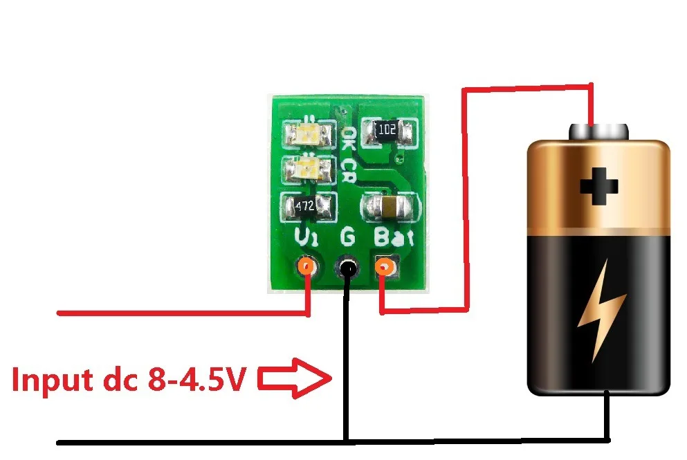 DD08CRMB DC 4.5V-8V 1A Mini Lithium Battery Charger Module Li-ion 18650 Solar Board RC Remote Control Toy Charging Module