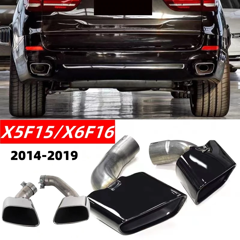 

For BMW X5 F15 X6 F16 2014-2019Stainless Steel Car Tail Muffler Exhaust Pipe Car Accessories For M Sports Version Exhaust Tip