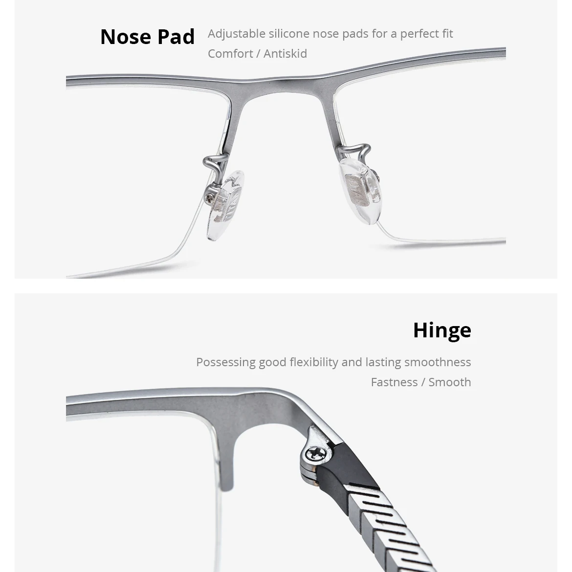 NIANZHEN سبائك التيتانيوم النظارات الإطار الرجال العلامة التجارية تصميم شبه بدون شفة مربع النظارات النساء خفيفة نصف حافة نظارات 69772