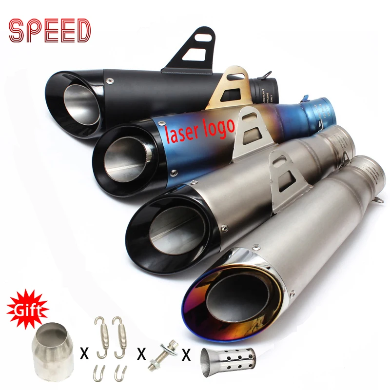 51mm 60mm Universal Motorcycle Exhaust Muffler Steel Pipe escape moto FOR gp project with DB killer gsxr 750 CBR10000 Z1000