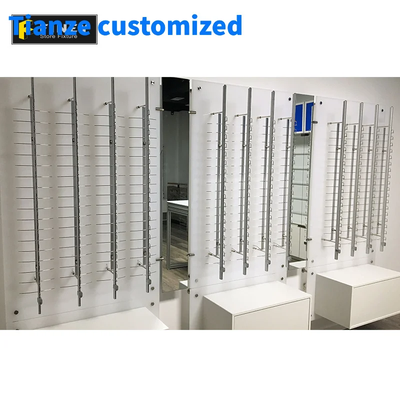 （customized）Modern Showcase Design Eyeglass Display Shopping Mall Glasses Eyewear Display Rod