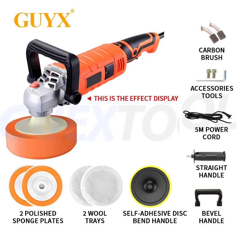 

1580W 220V Adjustable Speed Car Electric Polisher Waxing Machine Automobile Furniture Polishing Tool Polishing Car Wheels