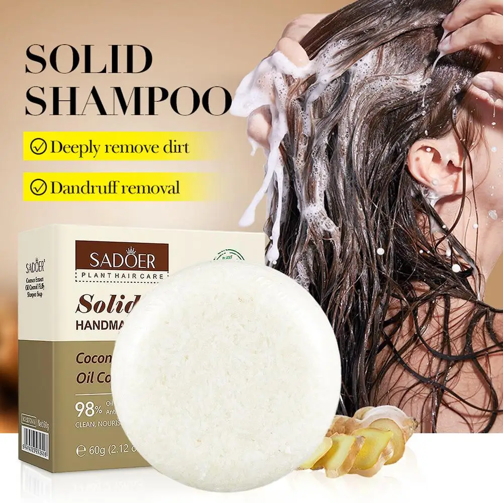 Coconut Shampoo Bar Solid Coconut Shampoo with Coconut Oil Oil Nourishing Moisturizing Scalp Hair Shampoo Bar