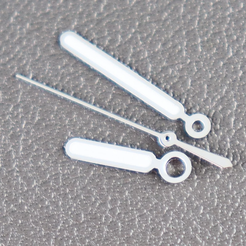 Silver Watch Pointer C3 Green luminous Pointer Accessory For Stainless Steel Luxury Watch Nh34 Nh35 Nh36 38 Movement Accessories