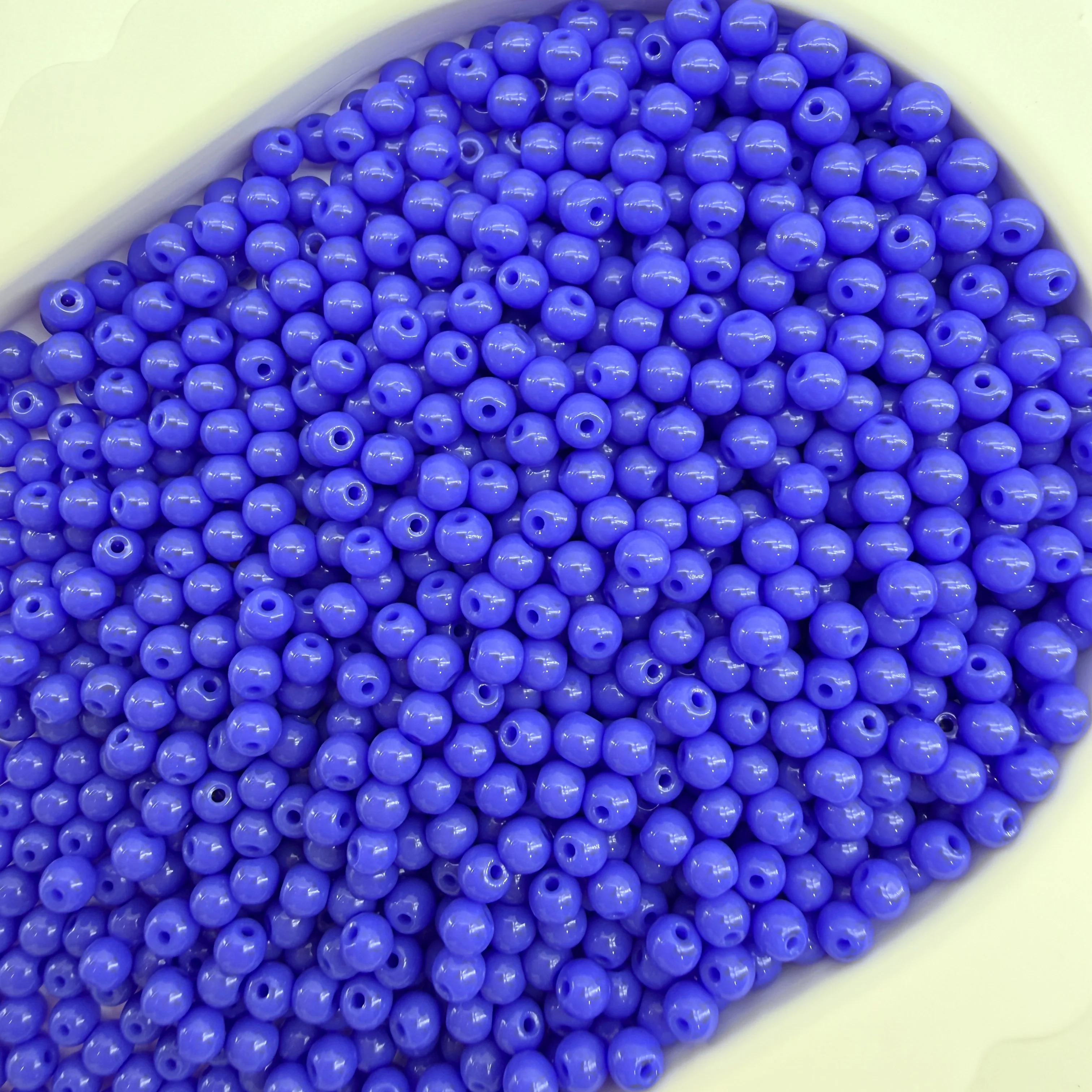 Klein Blue Glass Beads Smooth Round Loose Spacer Beads For Jewelry DIY Making Bracelet Accessories 3mm Bulk Wholesale