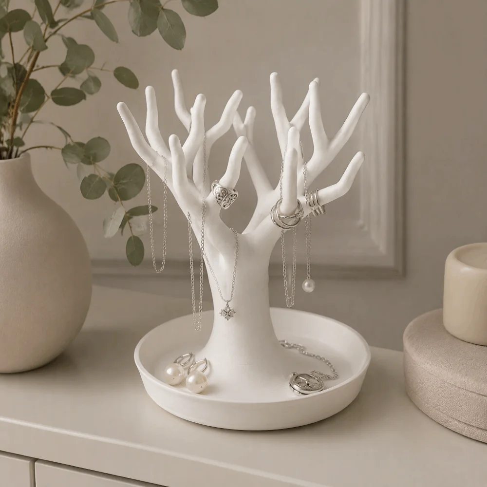 3D Printed Miscellaneous Item Storage Tray Decorative Figurine Nordic Tree-shaped Organizer Jewelry Towers Simulated