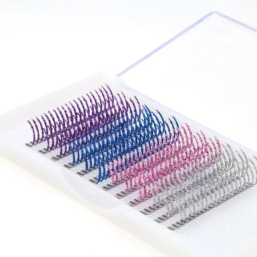 

False Eyelashes Segmented Eyelashes Fake Color Lashes Cosplay Eyelash Individual Cluster Eyelashes Glitter Colored Eyelashes