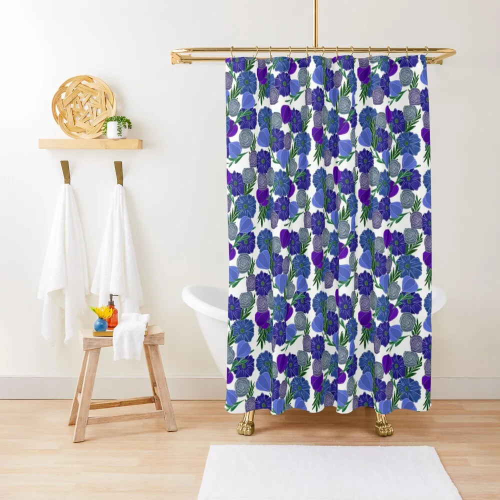 

Out of the Blue Shower Curtain Bathroom Fabric Transparent Bathroom Shower Waterproof Bath And Anti-Mold Cute Shower Curtain