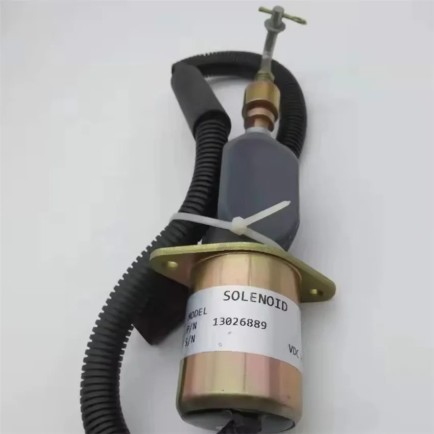 24V For Liugong Clg Cummins/6ct Flameout Switch Solenoid Valve Oil Cut-off Protector 4942879 Excavator Accessories