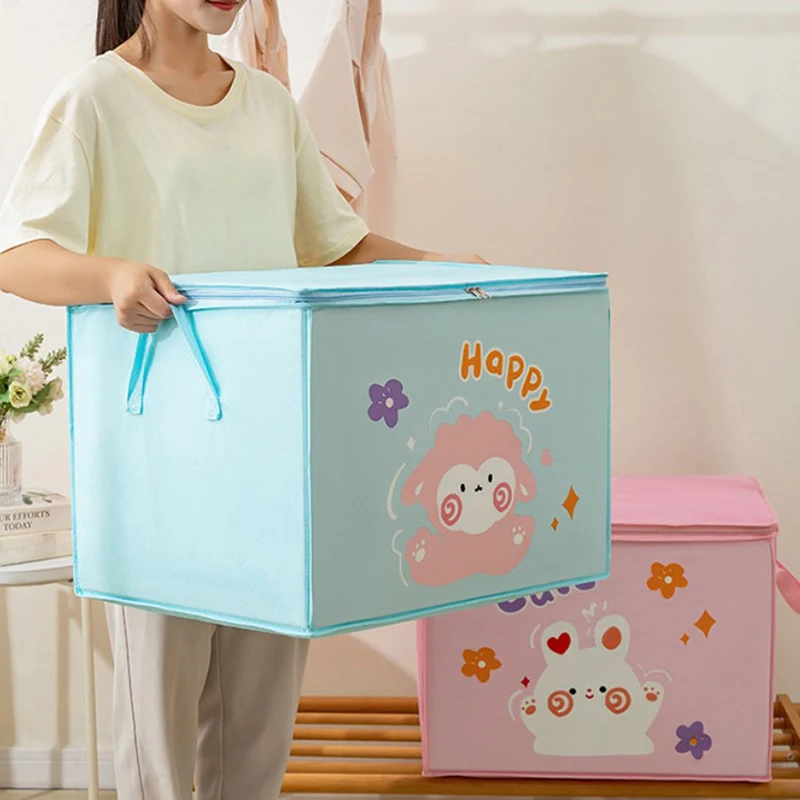 Cube Folding Toys Storage Box Kids Toys Organizer Box Felt Cloth Fa...