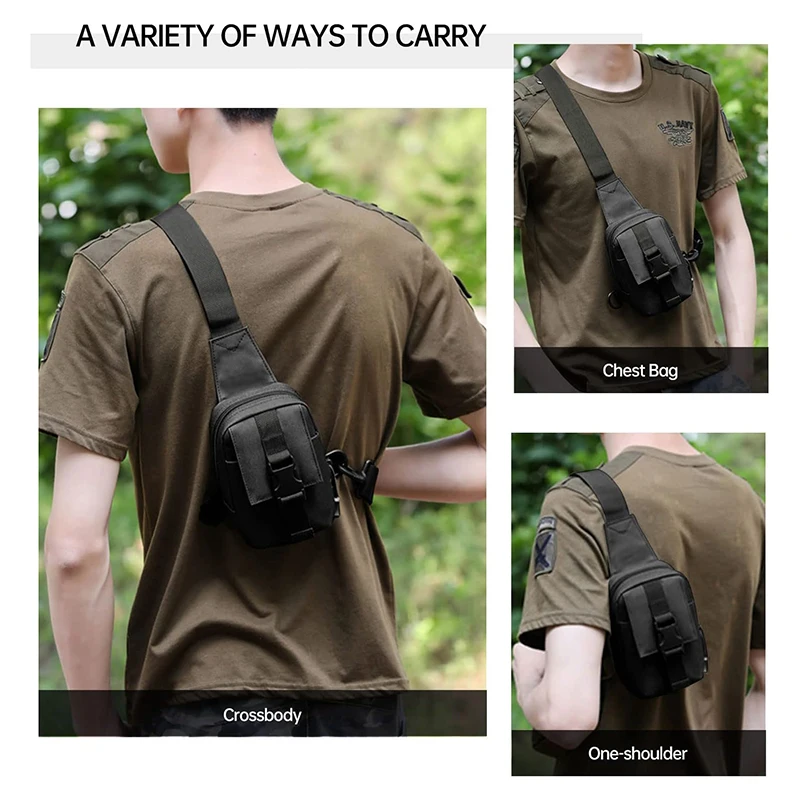 Outdoor Train Diagonal Cross Bag Men Chest Bags Shoulder Casual Fashion Hiking Cycling Portable Waterproof Mobile Phone Packet