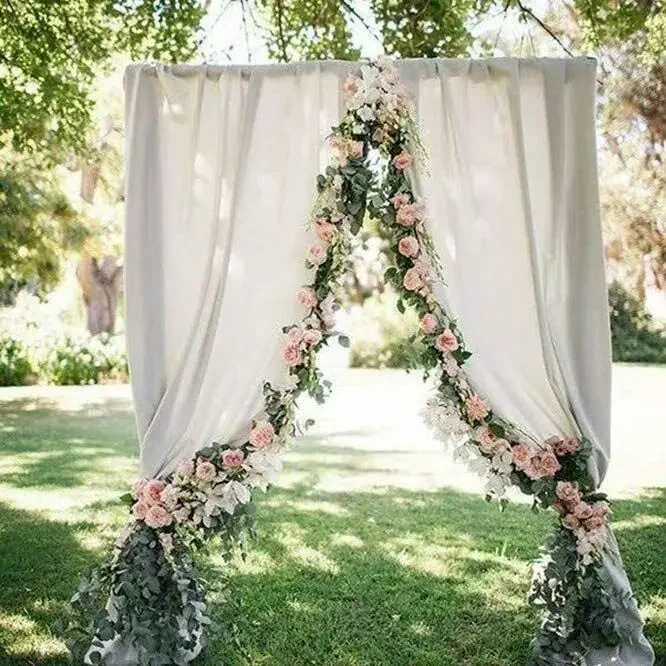 Wedding Table Deco Gauze Muslin Table Runner Dining Table Decoration White 70x300cm Custom Availabl
