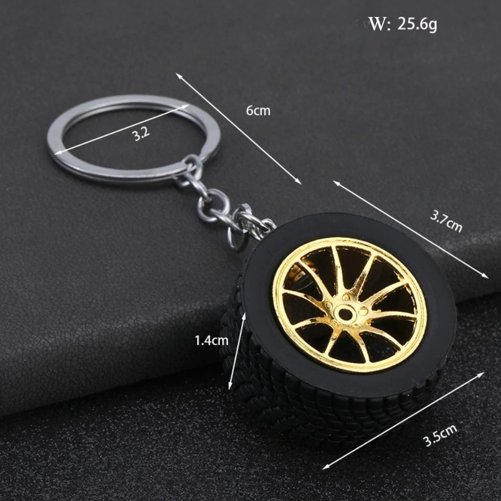 Kreative Auto-Zubehörteile: Mini-Felgen-Schlüsselanhänger, Turbo-Radnaben-Modell, Persönlicher Schlüsselring für Männer und Frauen, Anhänger-Accessoire, Geschenk – Detail 4