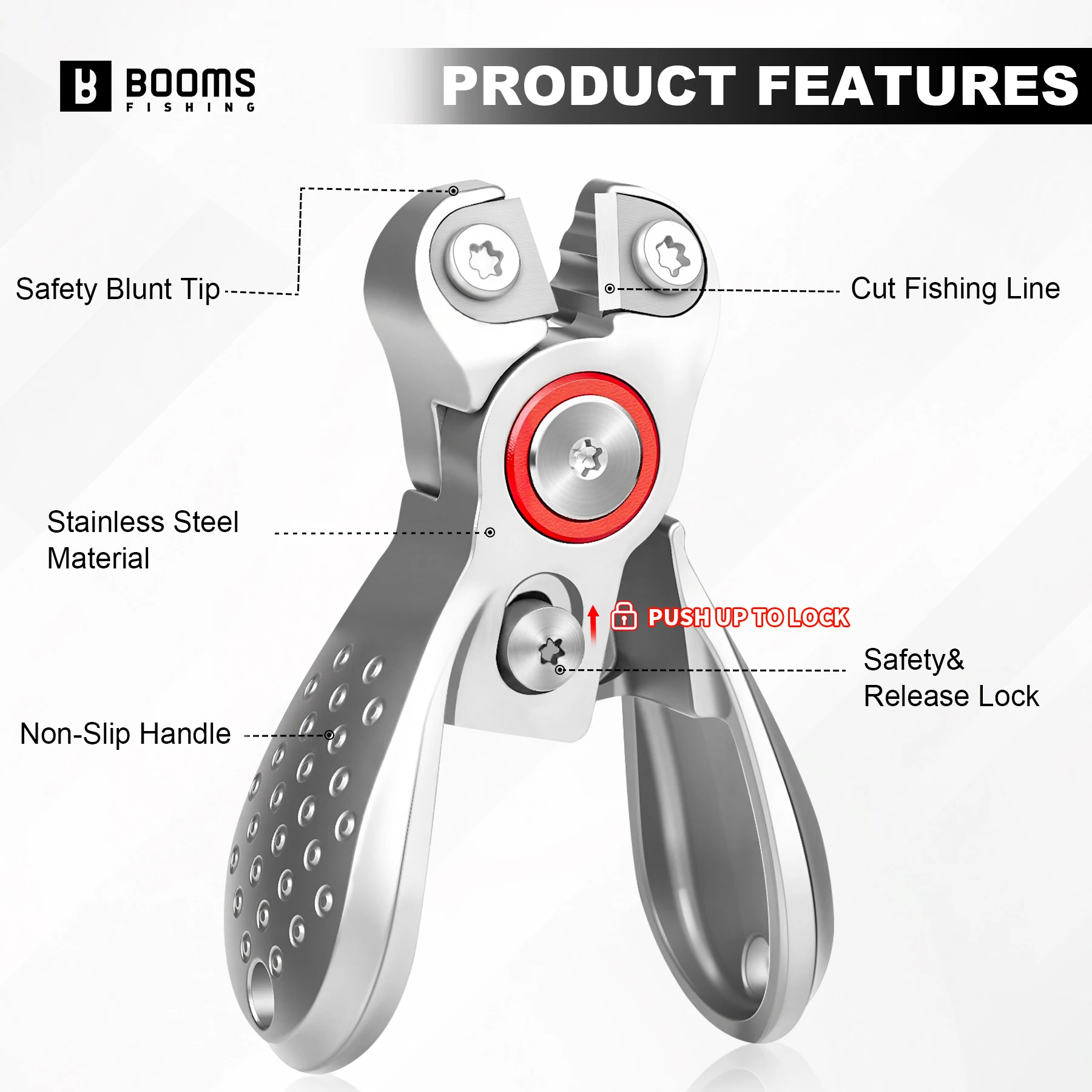 ازدهار الصيد البسيطة الفولاذ المقاوم للصدأ خط القاطع مقص الصيد ل مضفر أحادية فلورو خط الصيد مع قفل الإصدار السلامة