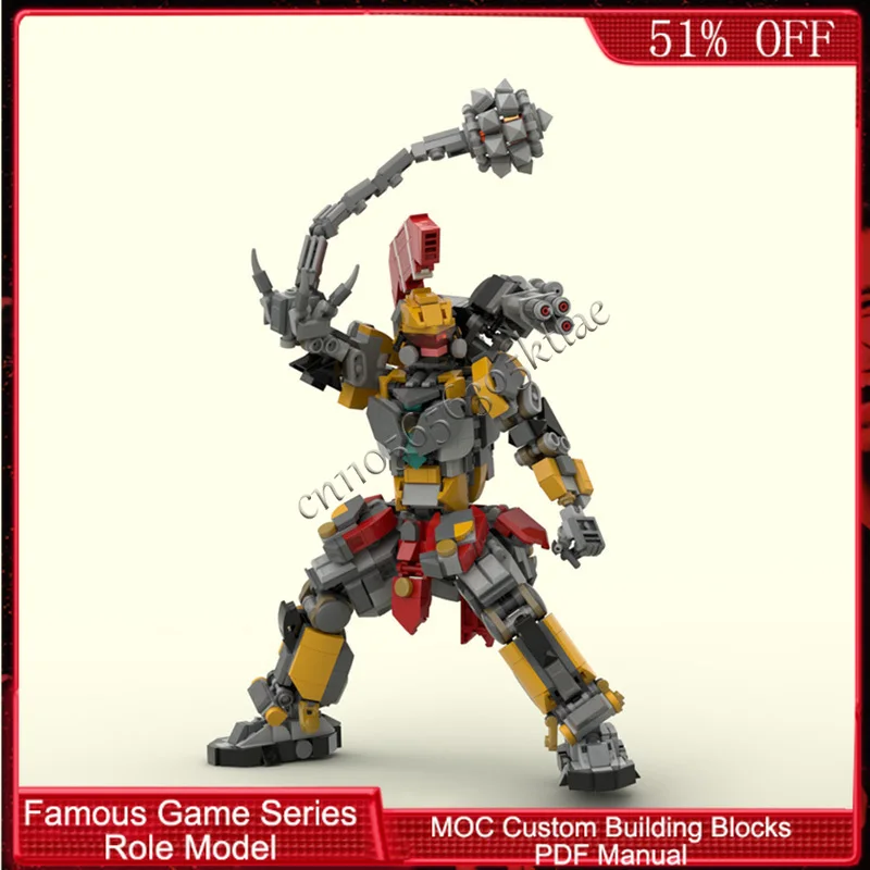 

970 PCS Popular Game Character Series Battle Warlord MOC Customize Modular Building Block Creative Simple DIY Toy Christmas Gift