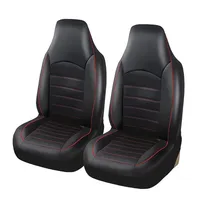 2 Front Universal PU Leather Car Seat Covers High Back Bucket Seat Cover Set for Most Cars, SUVs and Van Car Seat Cover Set