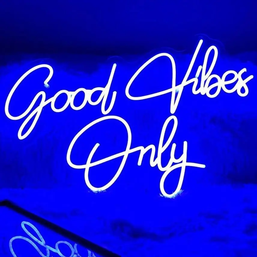 Good Vibes Only INS Custom LED Neon Letters Sign Wall Decor For Living Room Wedding Party Cafe Store Neon Sign