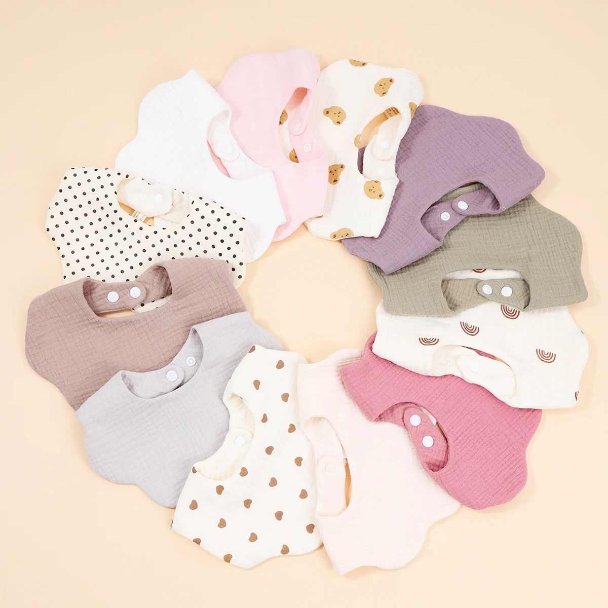 

3Pc Super Light Weight Baby Bib for Girls & Boys Teething Baby Bib Newborn Bibs Fits Infants and Babies