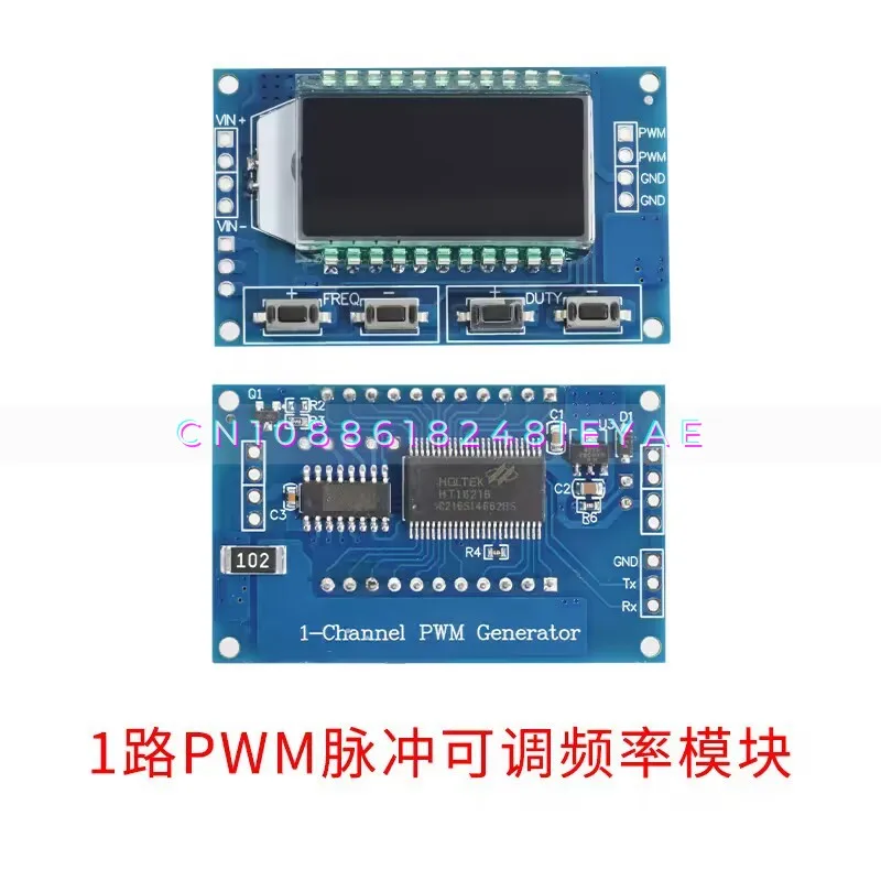 1 Channel PWM Pulse Frequency Duty Cycle Adjustable Module, Square Wave Rectangular Wave Signal Generator XY-LPWM