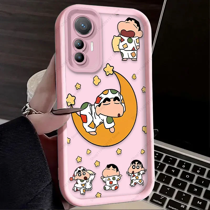 Lovely C-Crayon S-Shin-chan Case For Xiaomi Poco X6 X7 F5 F6 X5 X3 NFC F3 M6 Pro 4G Mi 13 12 11 Lite 5G 14 13T 12T 11T 14T Pro view 4
