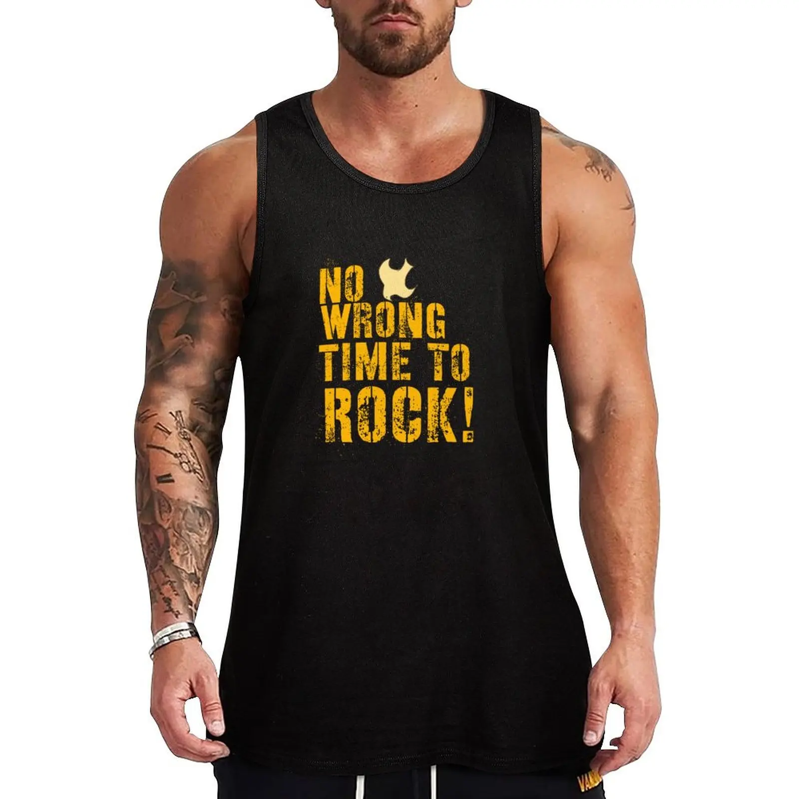

Peacemaker No Wrong Time To Rock Saying Tank Top Men's gym Men's gym clothing fitness clothing for men