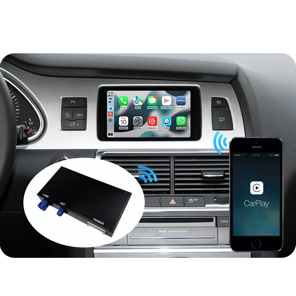 For Audi A6 C6 Q7 facelift wireless apple carplay WiFi interface mirror box car radio screen android auto smart system module