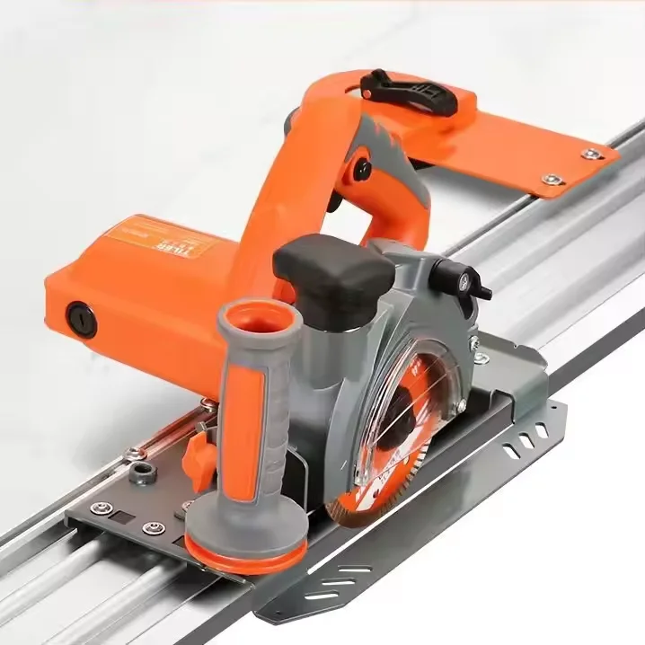 DE-125X Professional Wet Tile Porcelain Ceramic Cutter Saw Cutting Machine With Rail Guide For Large Format Ceramic Tile