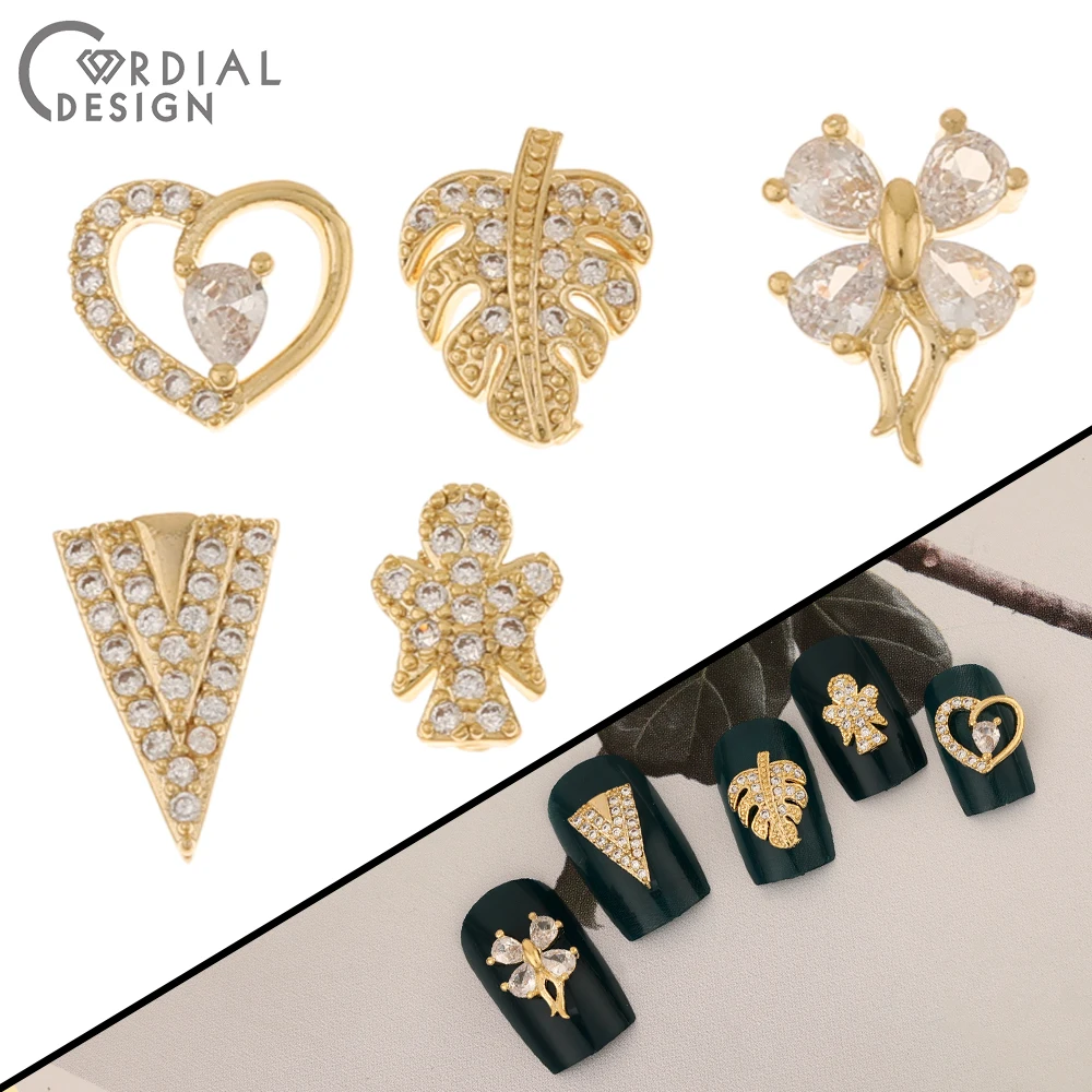 

Cordial Design 50 шт. кубический циркон/геометрическая форма/натуральное позолота/DIY аксессуары для ногтей/Ювелирная фурнитура и компоненты