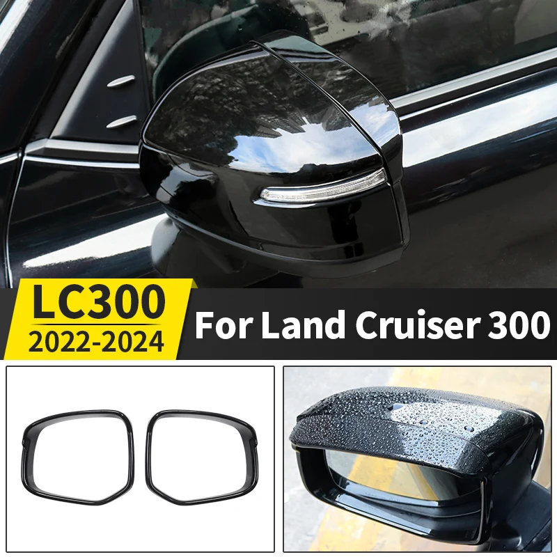 

For 2021 2022 2023 2024 Toyota Land Cruiser 300 Rearview Mirror Rainproof Cover Rain Eyebrow LC300 Exterior Upgrade Accessories